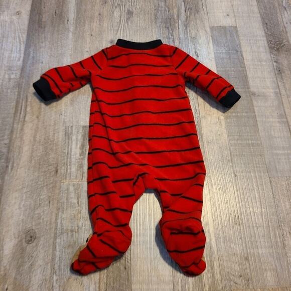 Carter's Child of Mine newborn puppy dog striped footie pajamas - Picture 3 of 5